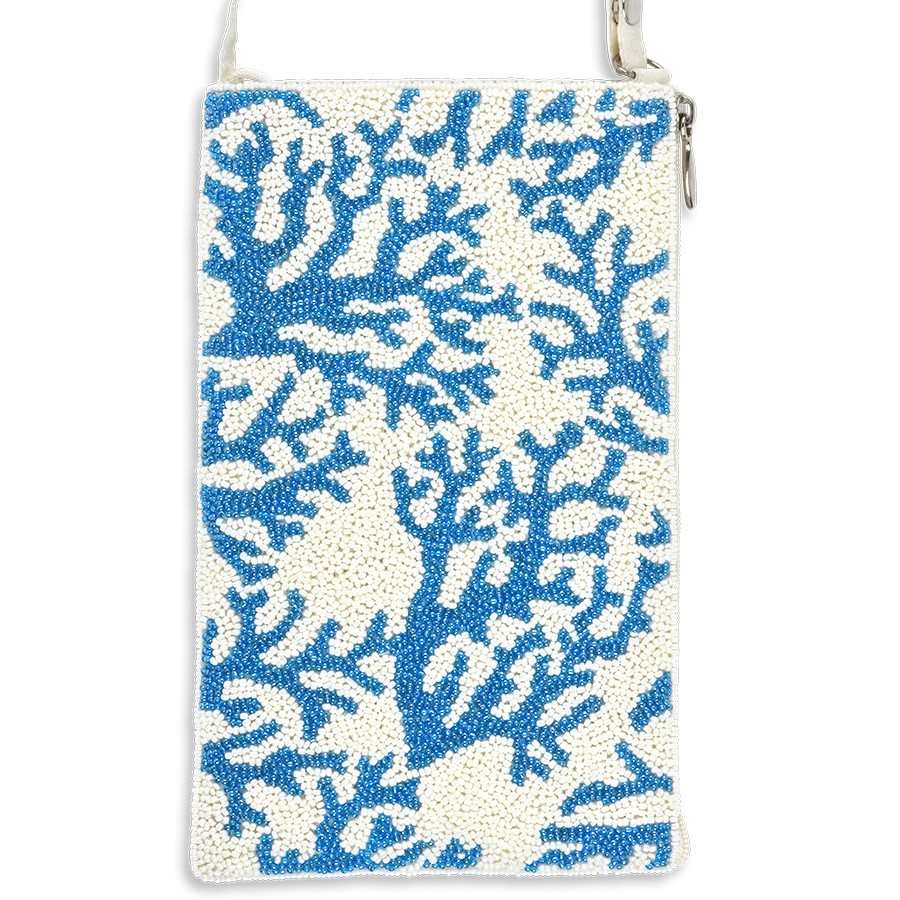 Coral Beaded Club Bag