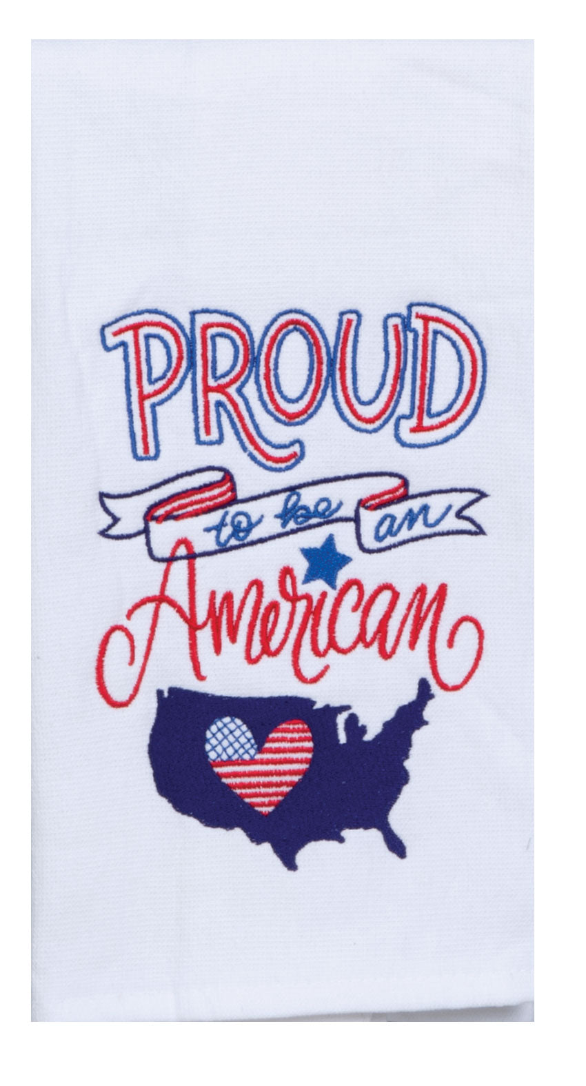 Patriotic Proud American Embroidered Dual Purpose Terry Towel