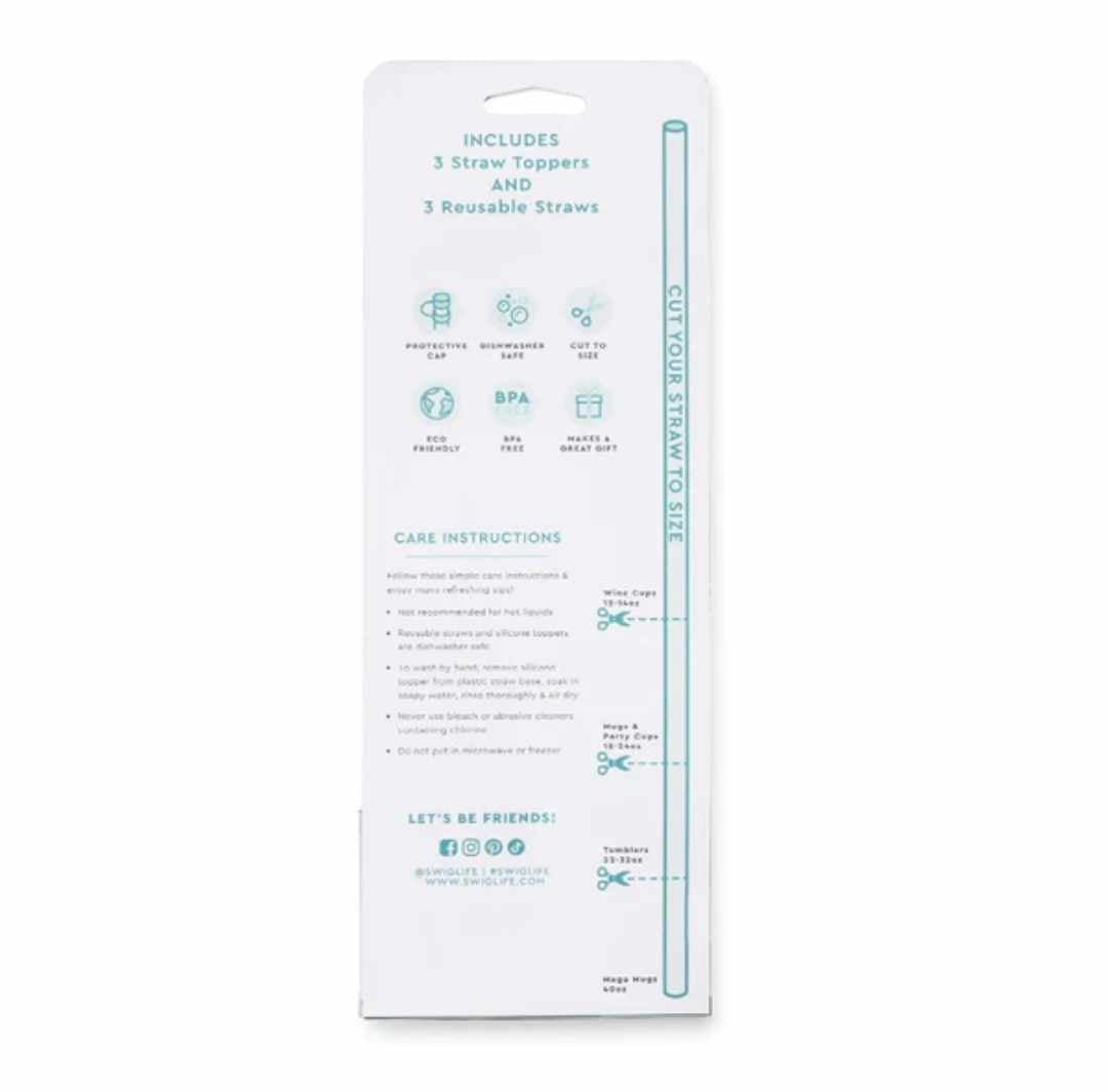 Swig Let’s Go Girls Straw Topper Set