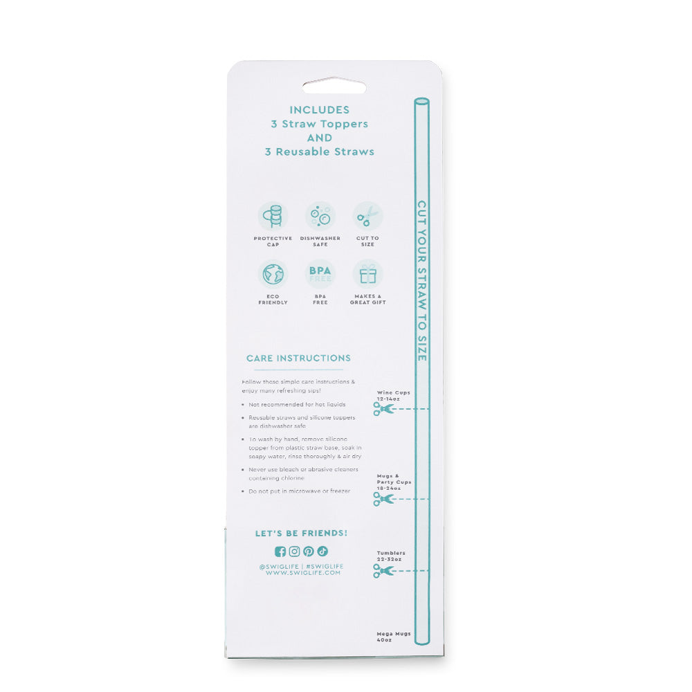 Valentine's Day Straw Topper Set