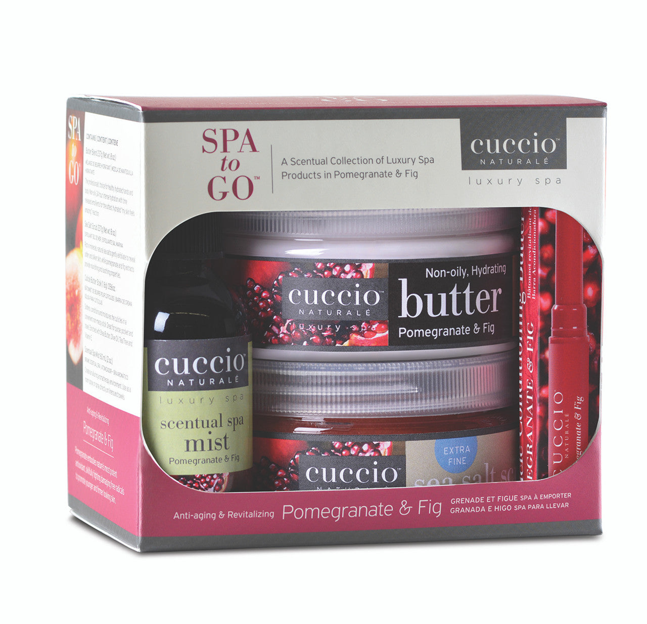 Cuccio Naturale Spa To Go Kit Pomegranate & Fig 4 Piece