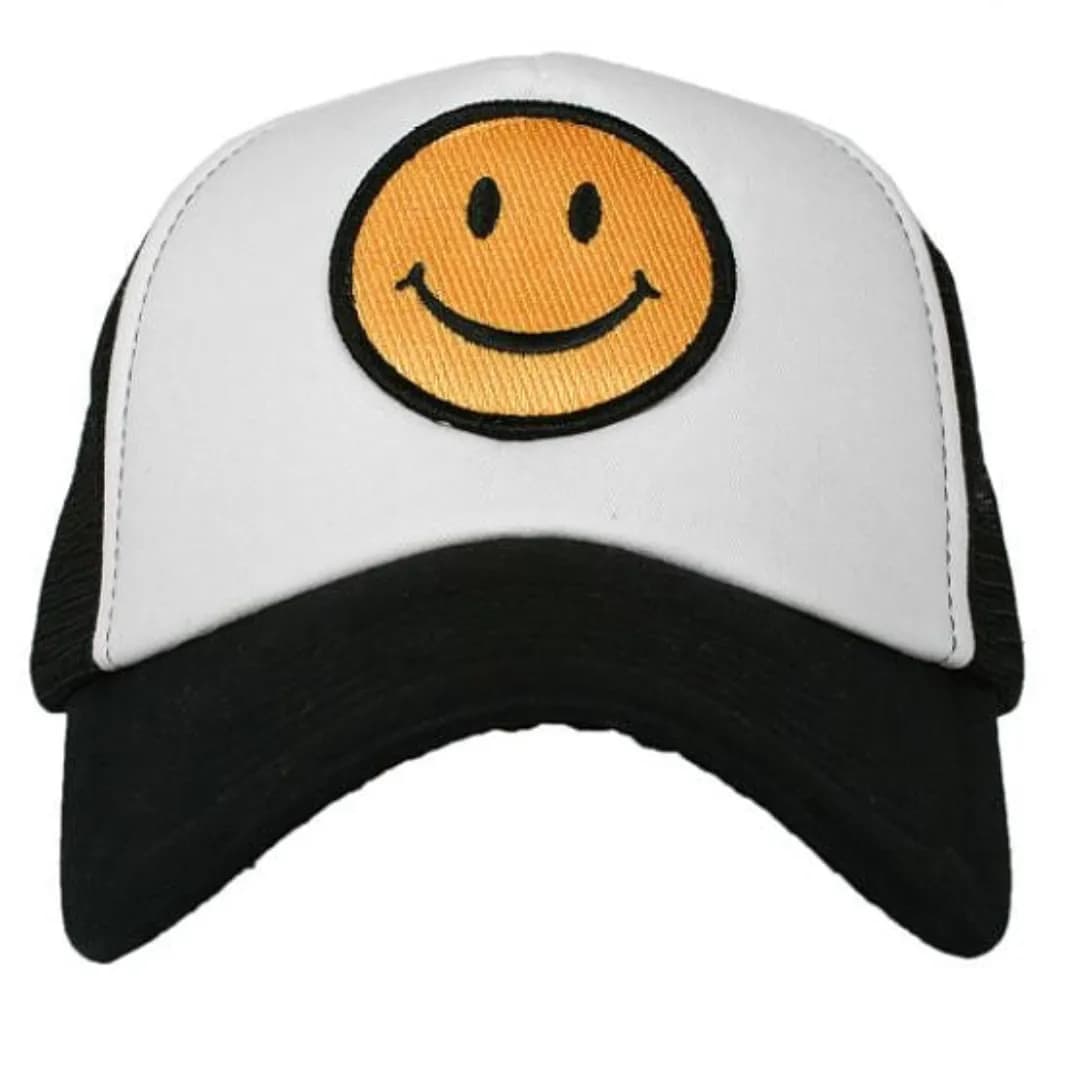 SMILEY FACE TRUCKER HAT