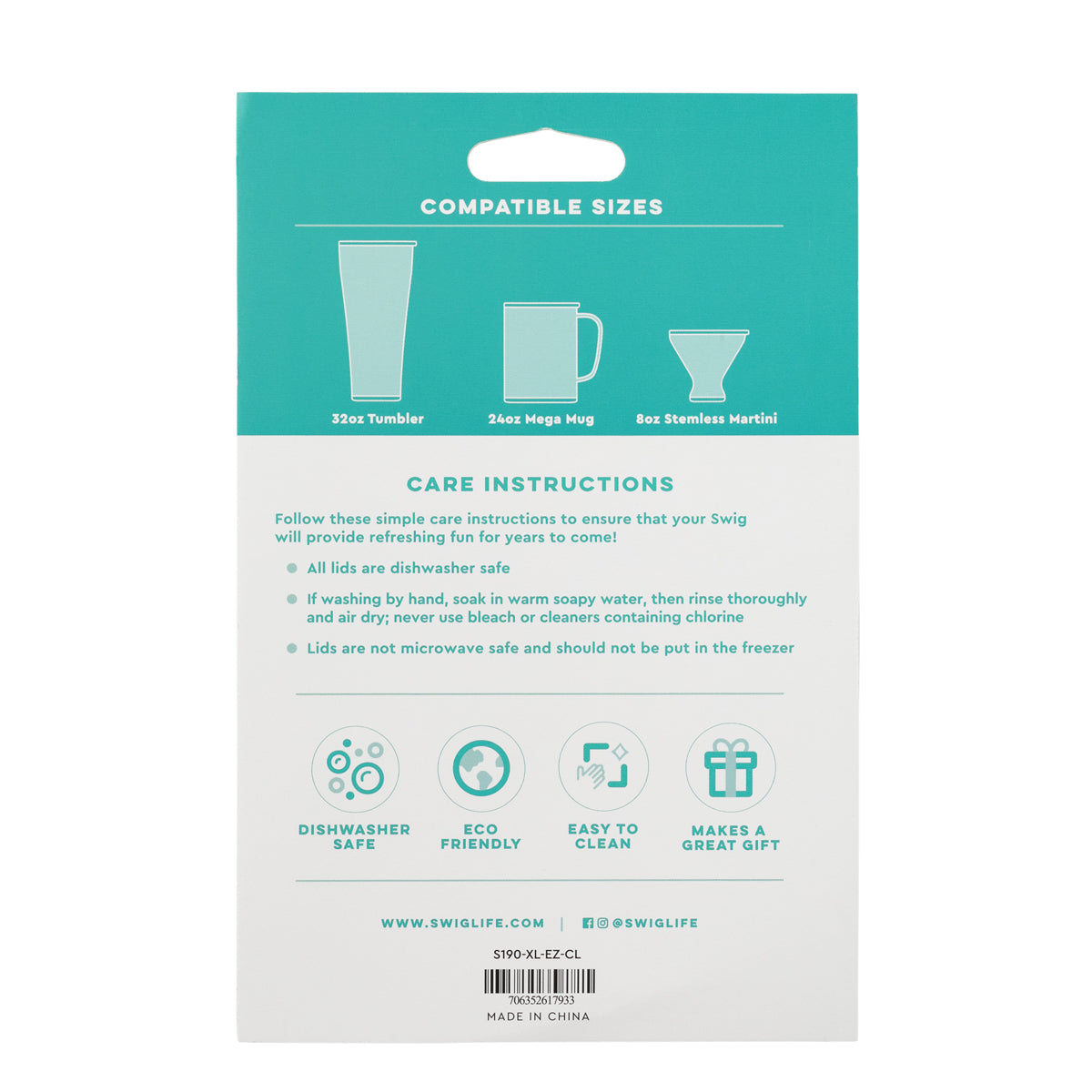 SWIG CLEAR EZ FLOW LID X-LARGE