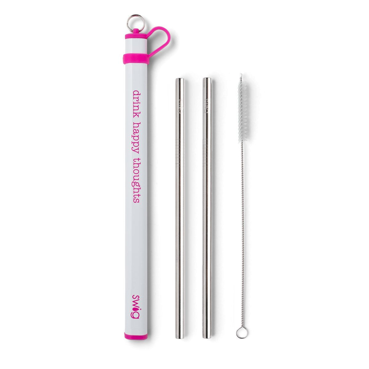 SWIG Double Stainless Steel Straw Set