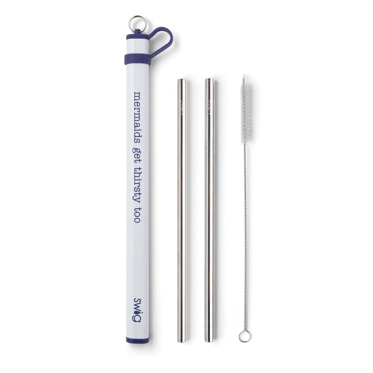 SWIG Double Stainless Steel Straw Set