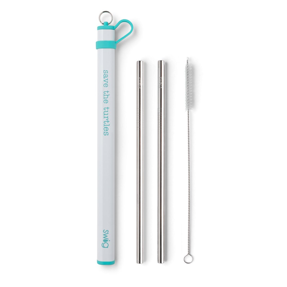 SWIG Double Stainless Steel Straw Set