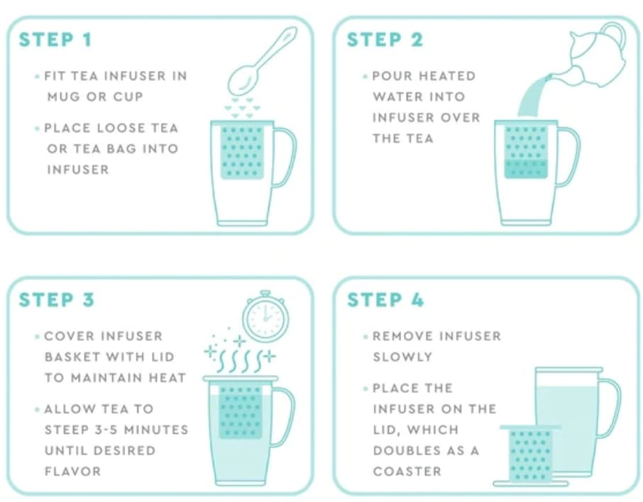 SWIG STAINLESS STEEL TEA INFUSER WITH SILICONE COVER