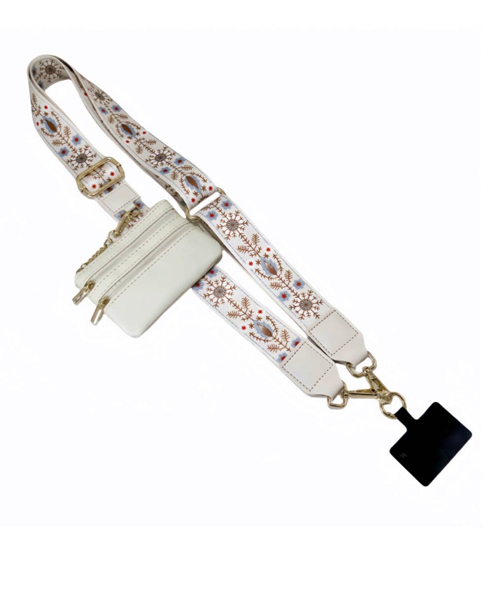 Crossbody Strap with Zipper Pouch Phone Holder