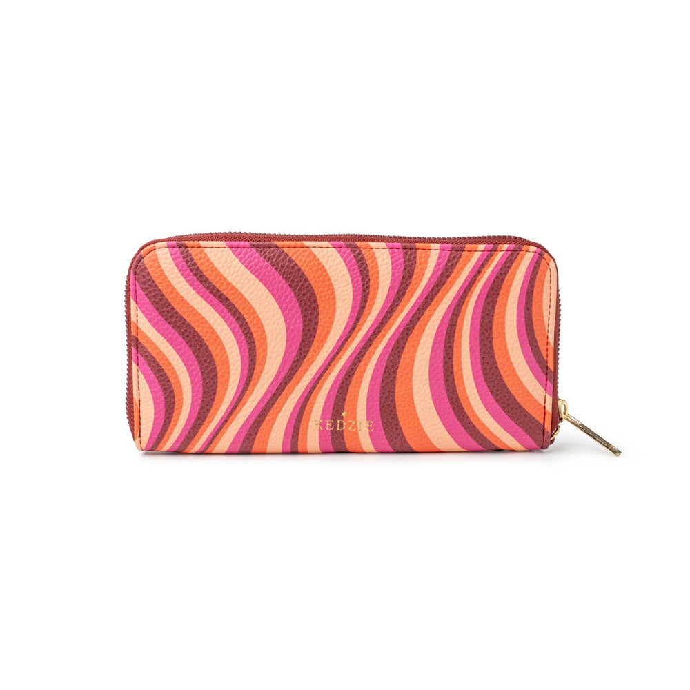 Kedzie Patterned Eclipse Zip-Around Clutch