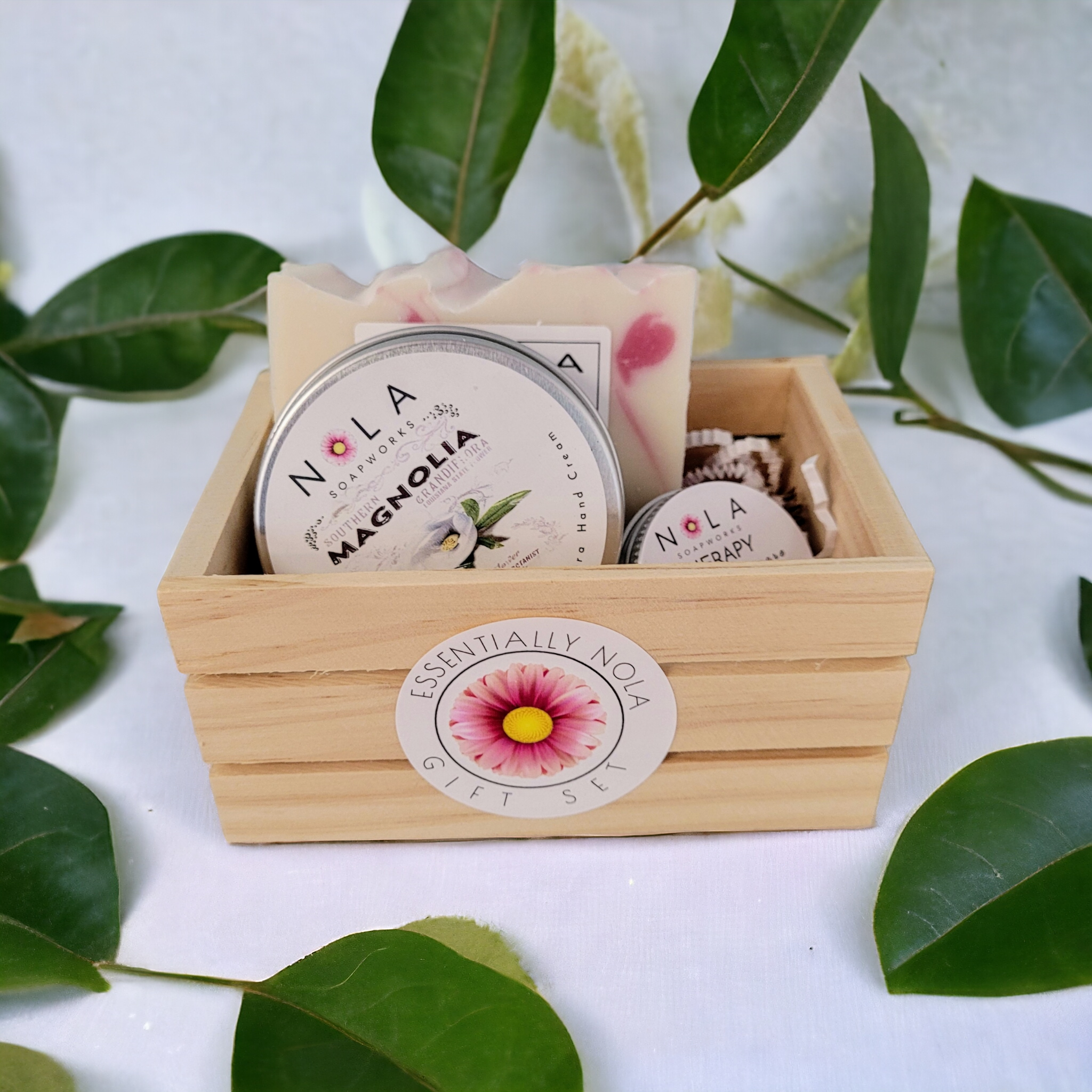 Mini Spa Crate Gift Set: Magnolia