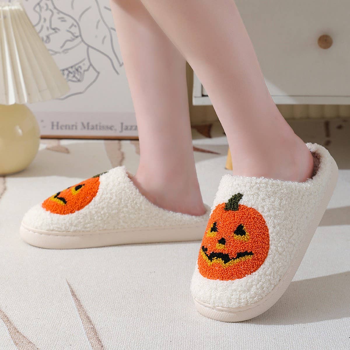 HALLOWEEN PUMPKIN SHAPED WARM SLIPPERS