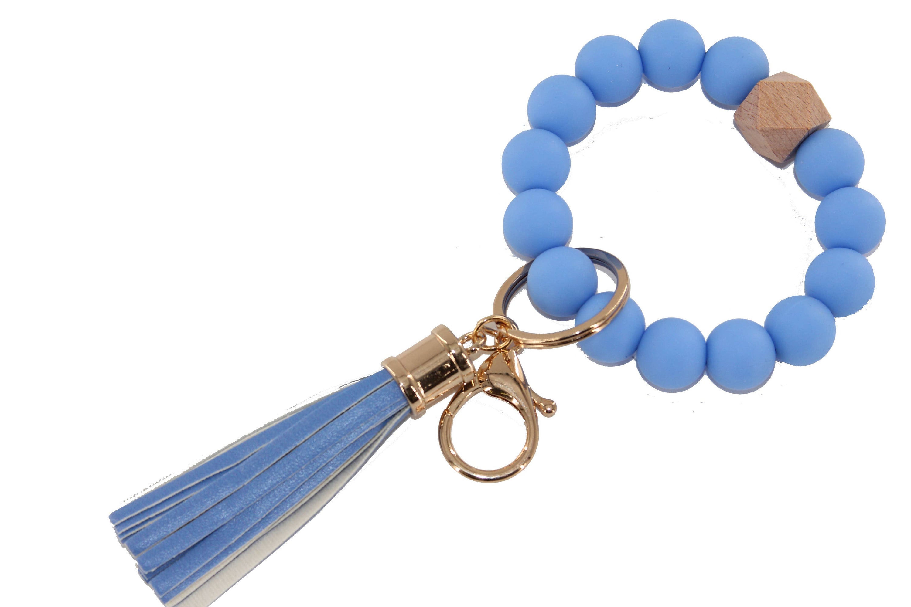 Stretchy Silicone Wristlet Key Fob Bracelet