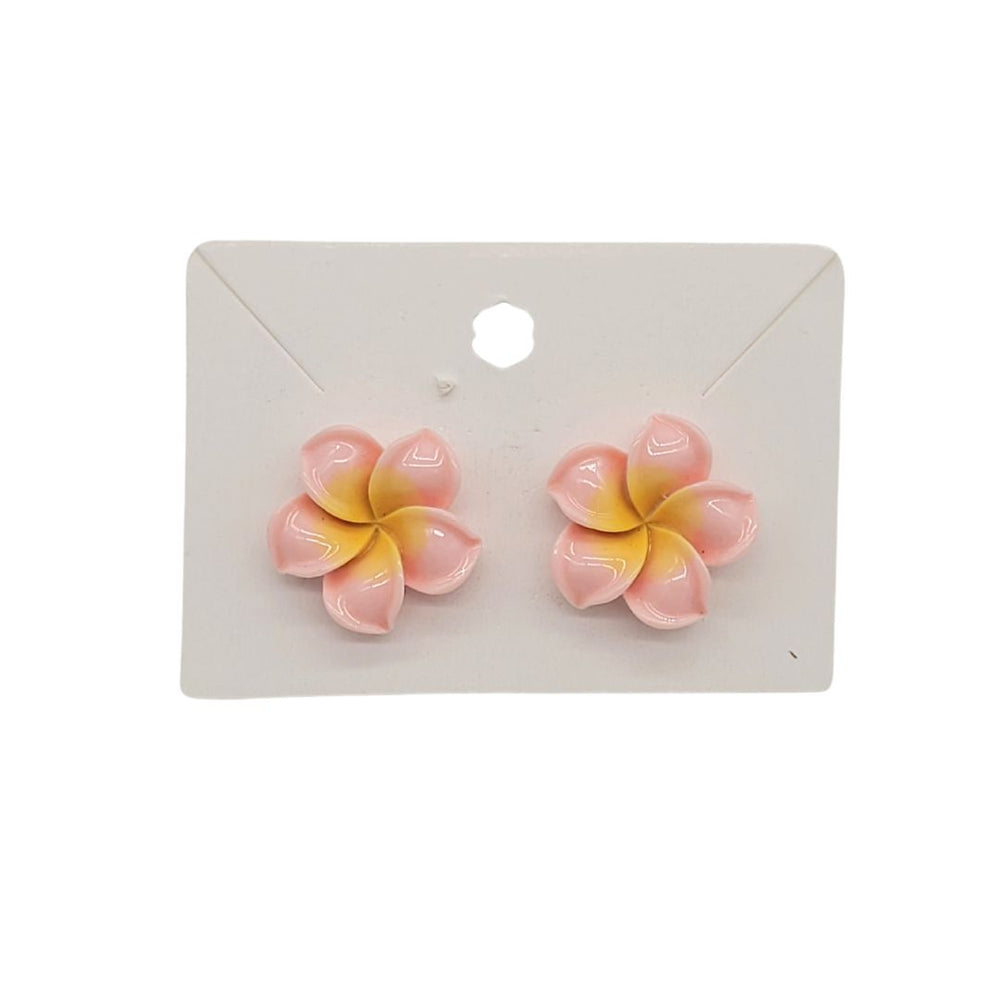 Pink Flower Earrings