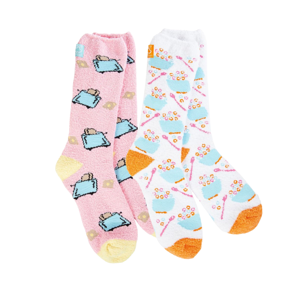 Breakfast Cozy Crew Socks