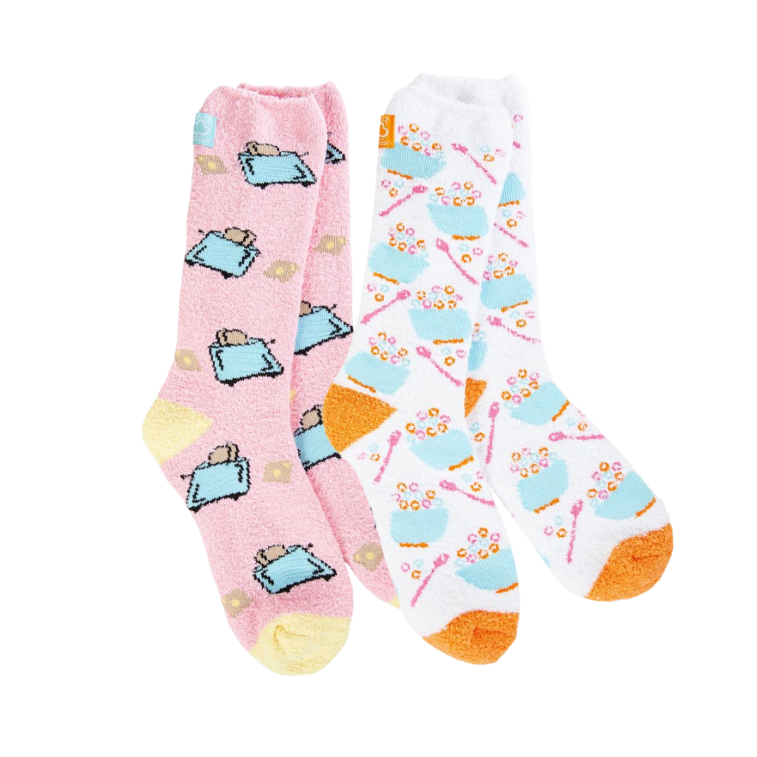 Breakfast Cozy Crew Socks