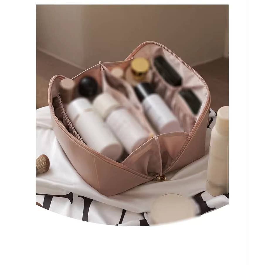 Faux Leather Cosmetic Travel Bag