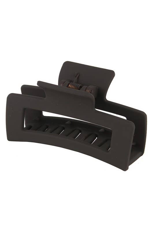 Rectangular Hair Claw Clip Jewel Tone Matte