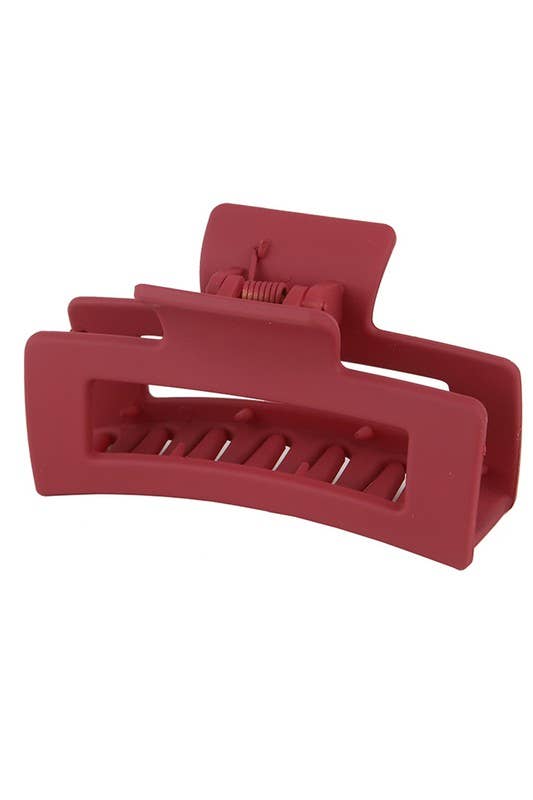 Rectangular Hair Claw Clip Jewel Tone Matte