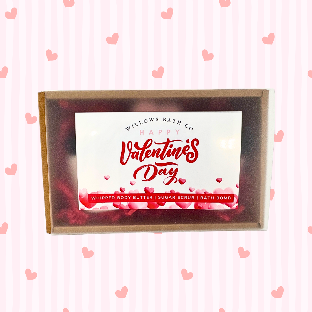 V-DAY Bath Set | Whipped Body Butter, Sugar Scrub, Bath Bomb