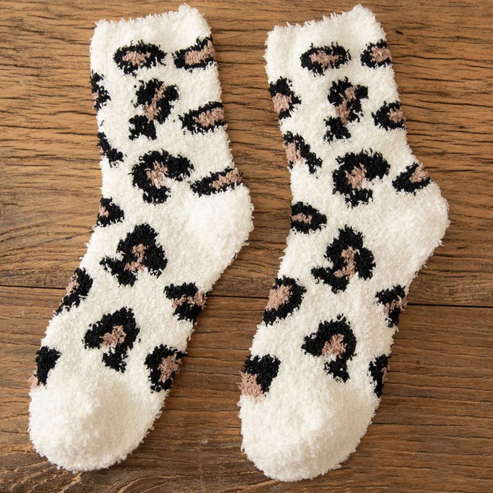 Plush Leopard socks