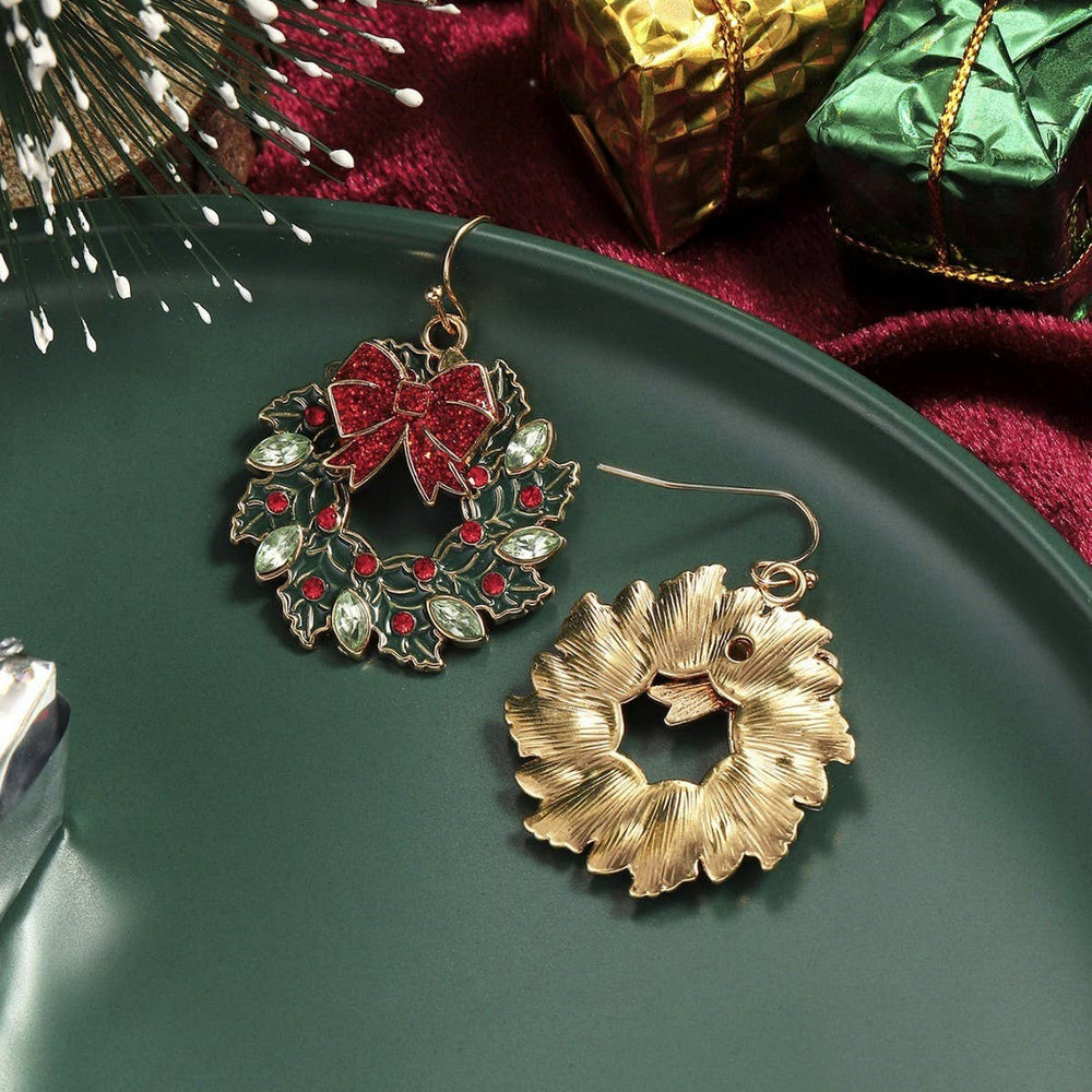 Christmas Wreath Earrings