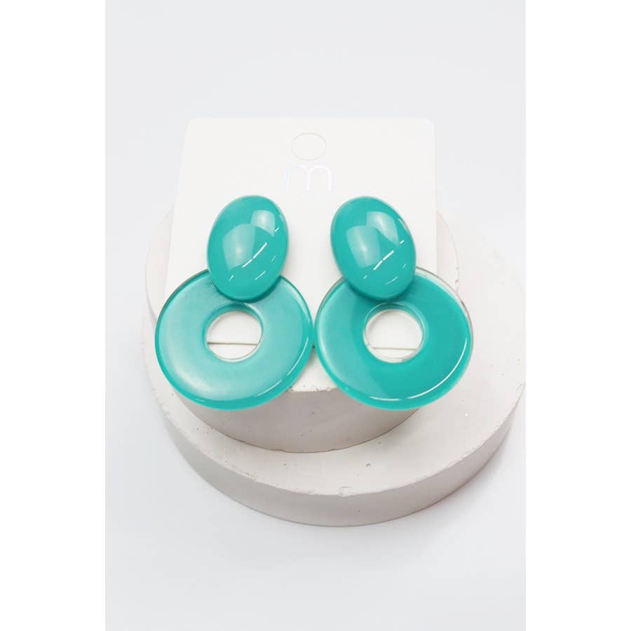 Jelly Oval Ring Earrings