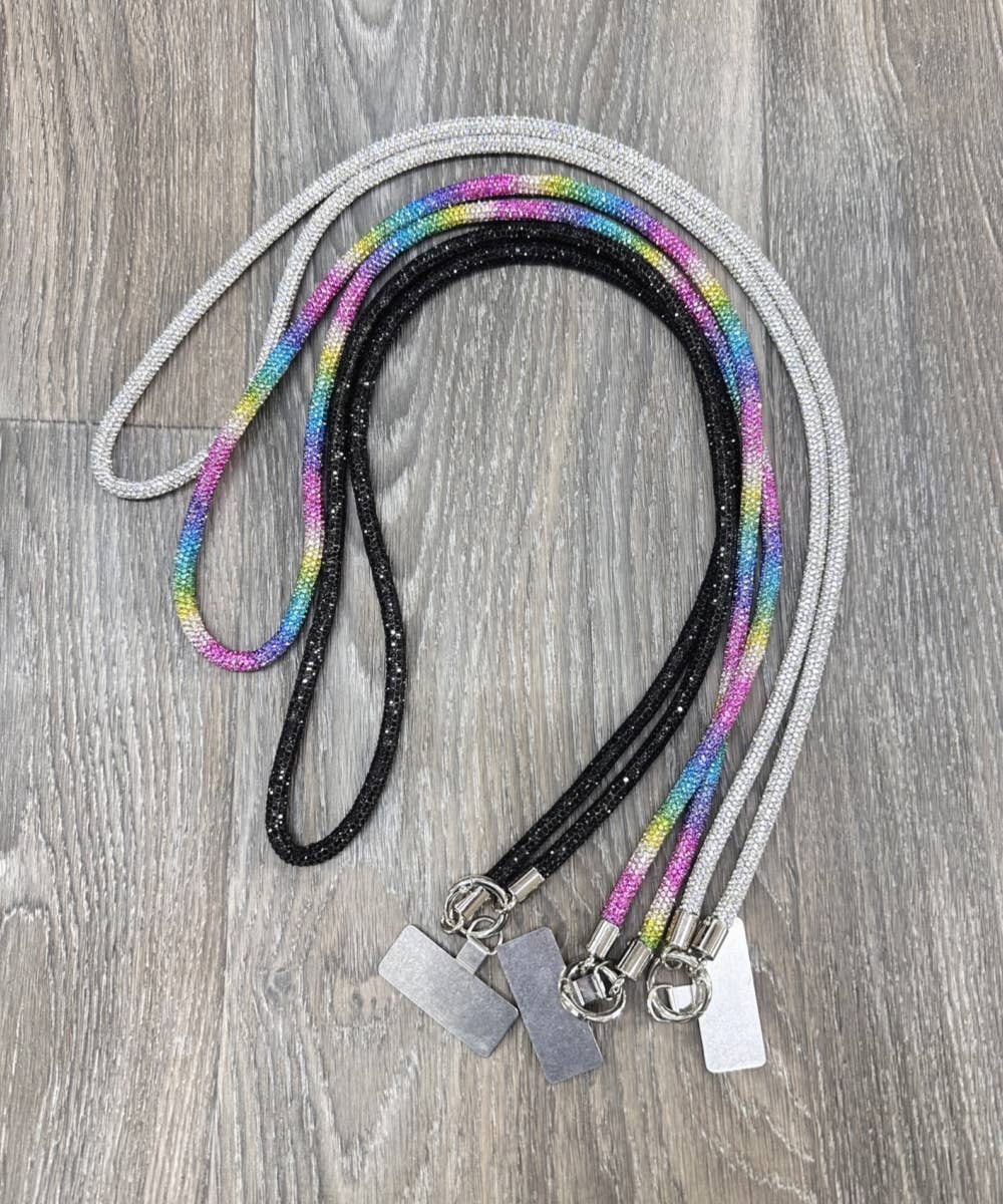 Rhinestone Crossbody Strap Phone Holder
