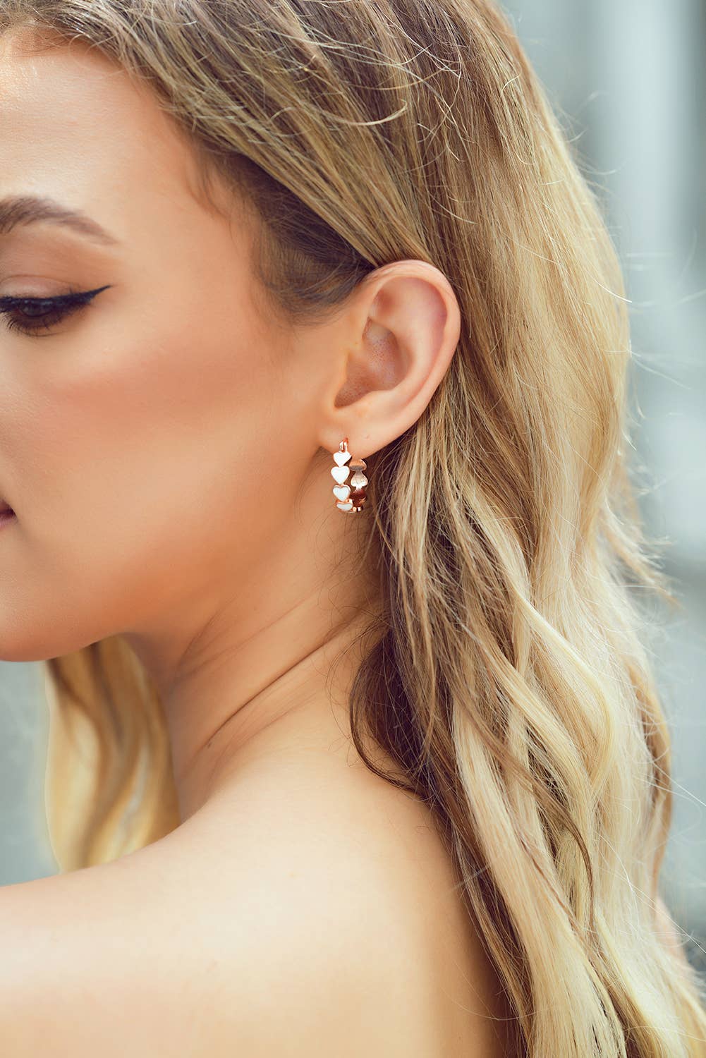 Heart Shape Hoop Earrings