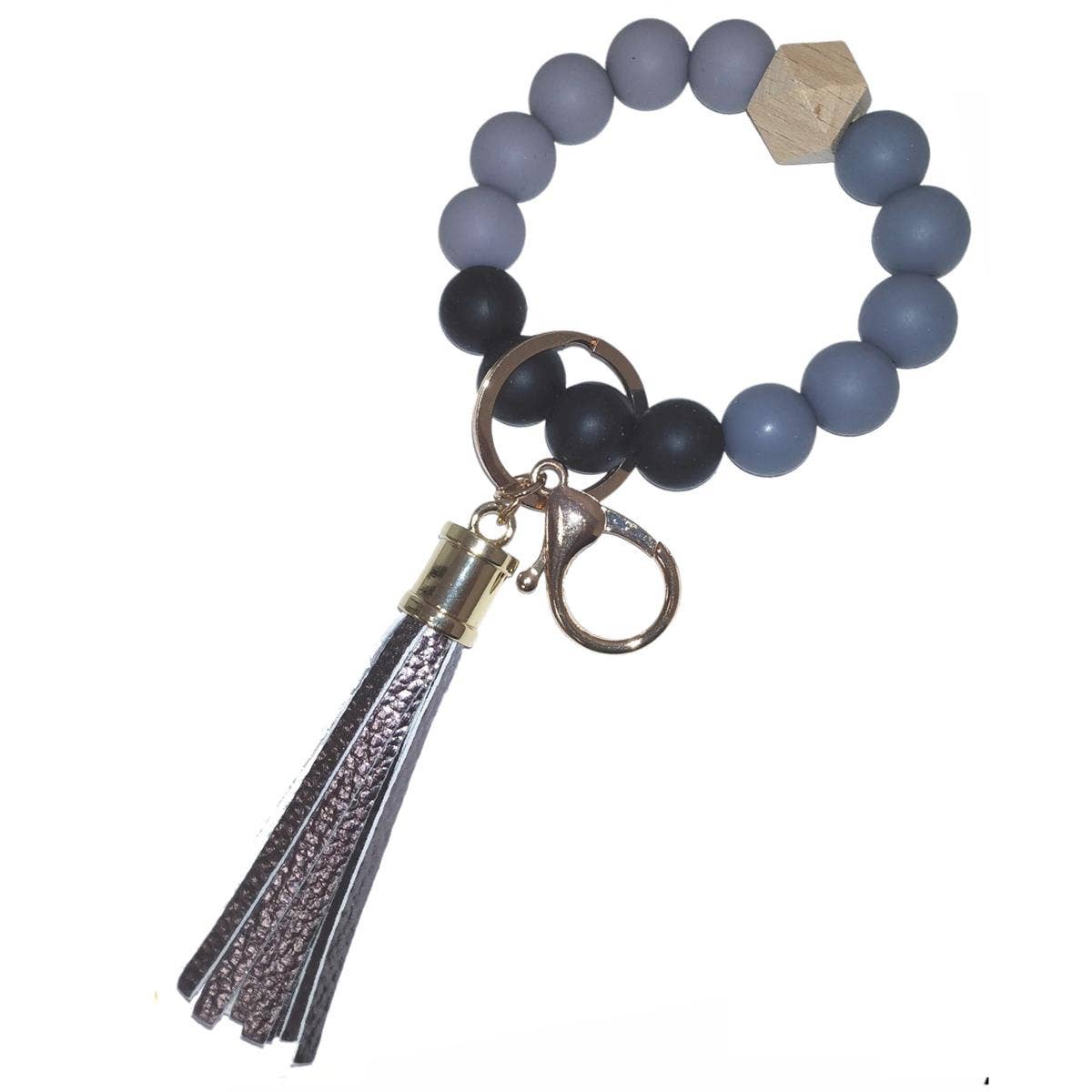 Stretchy Silicone Wristlet Key Fob Bracelet