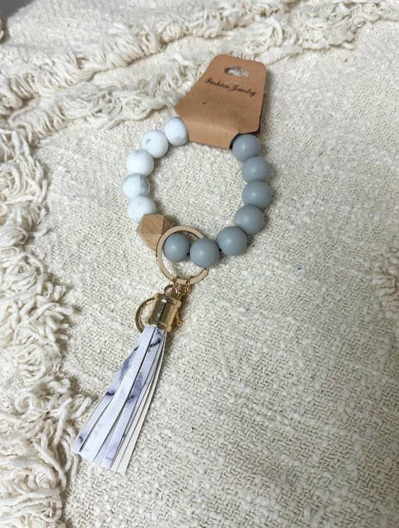 Stretchy Silicone Wristlet Key Fob Bracelet