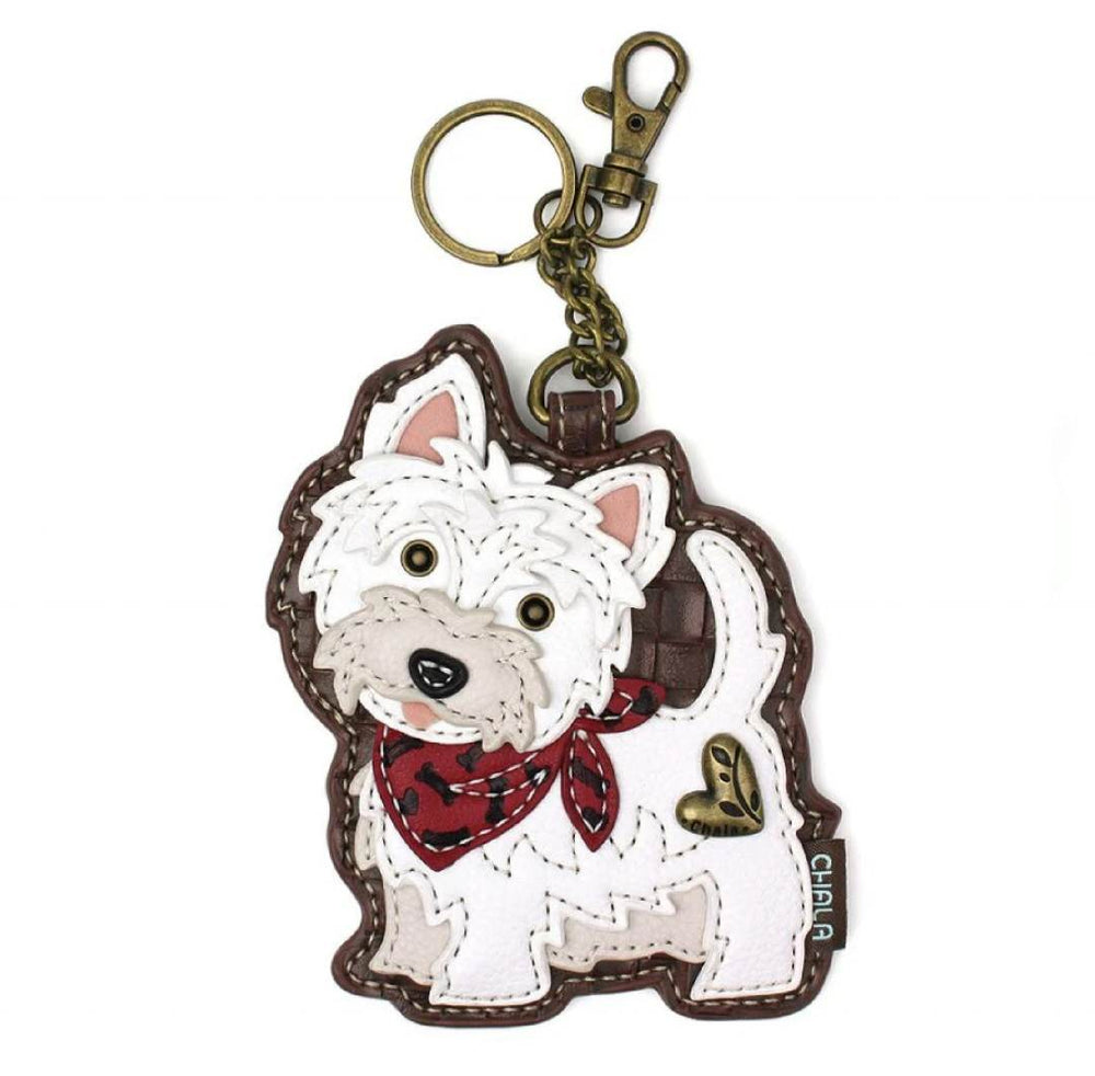 CHALA KEY FOB COIN PURSE KEY RING WESTIE