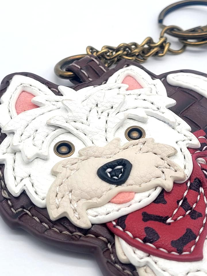 CHALA KEY FOB COIN PURSE KEY RING WESTIE