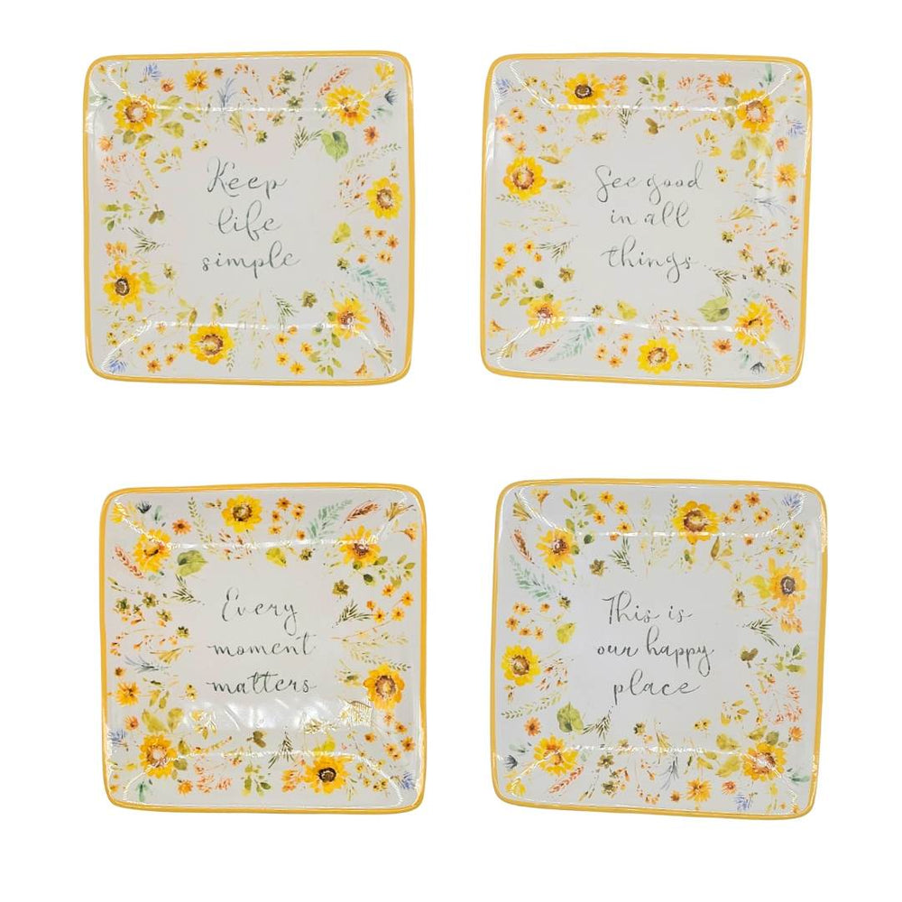 Sunflowers Forever Canape 6 inch plate assorted