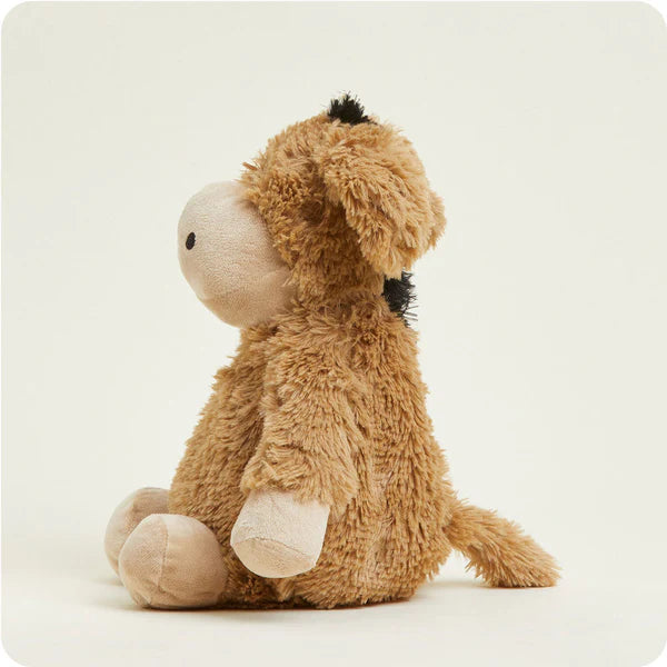 Plush toy donkey on a white background

