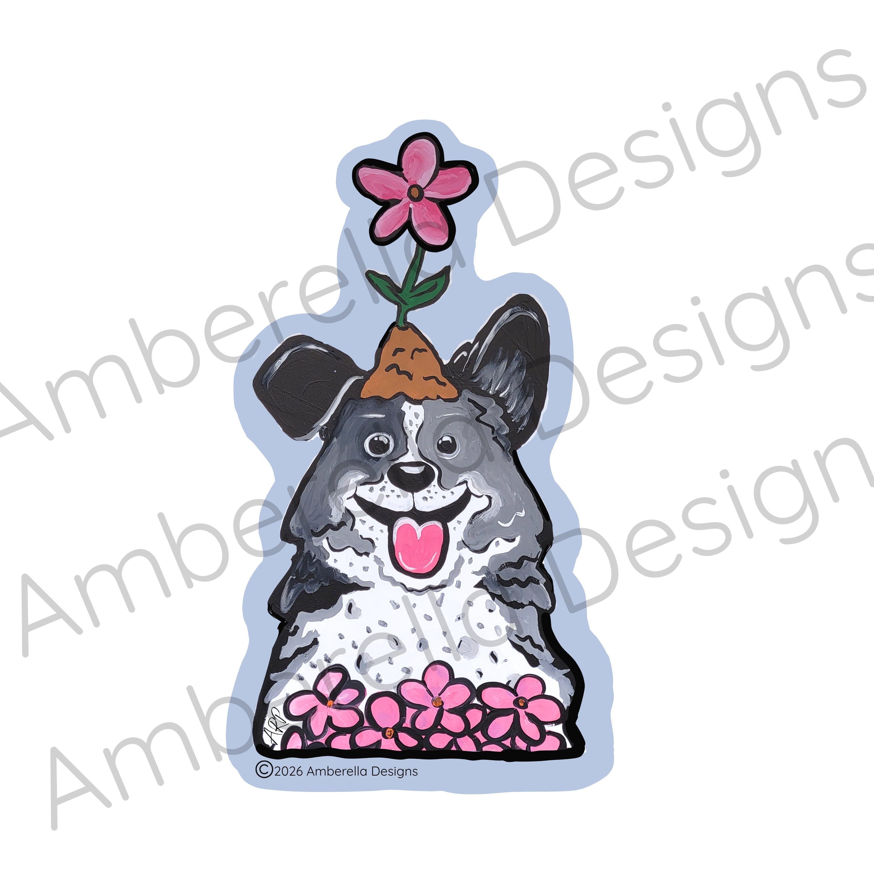 Flower Joey Waterproof Sticker