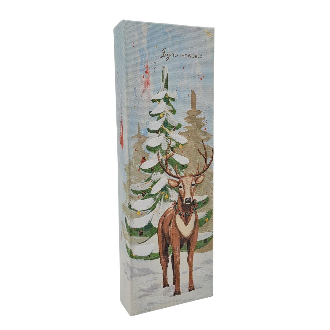 Glory Haus Joy To The World Reindeer Canvas