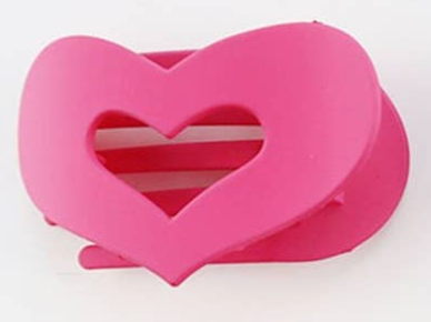 Pink Heart Flat Hair Clip