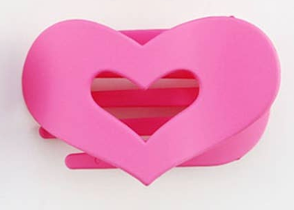Pink Heart Flat Hair Clip