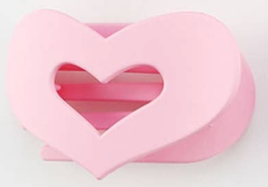 Pink Heart Flat Hair Clip