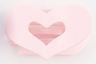 Pink Heart Flat Hair Clip