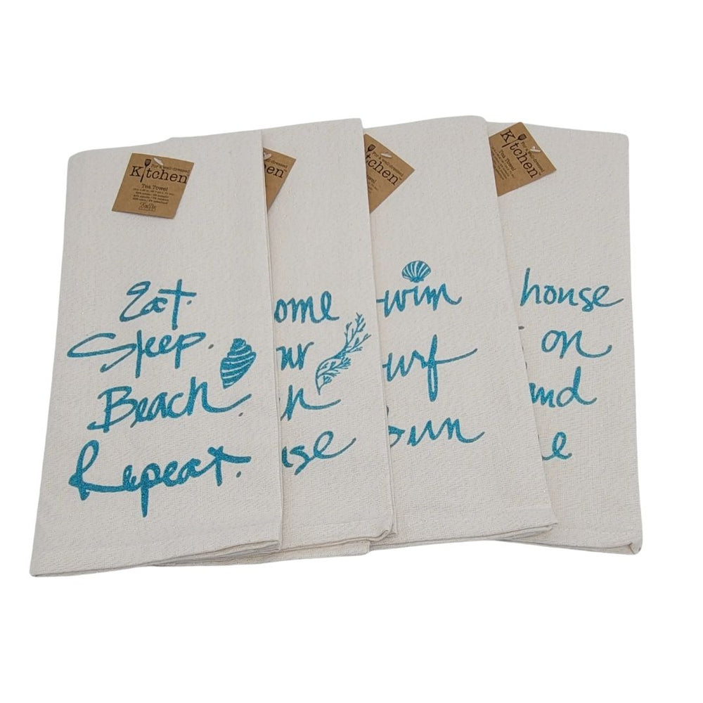 GOLDEN SEAS ASSORTED GLITTER TOWEL COLLECTION SET