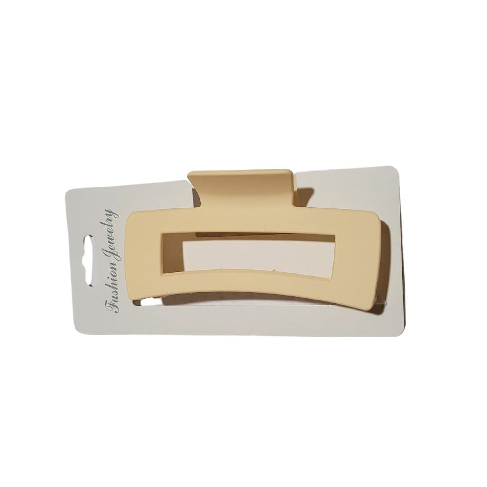 Matte Large Cut Out Rectangle Hair Claw Clip