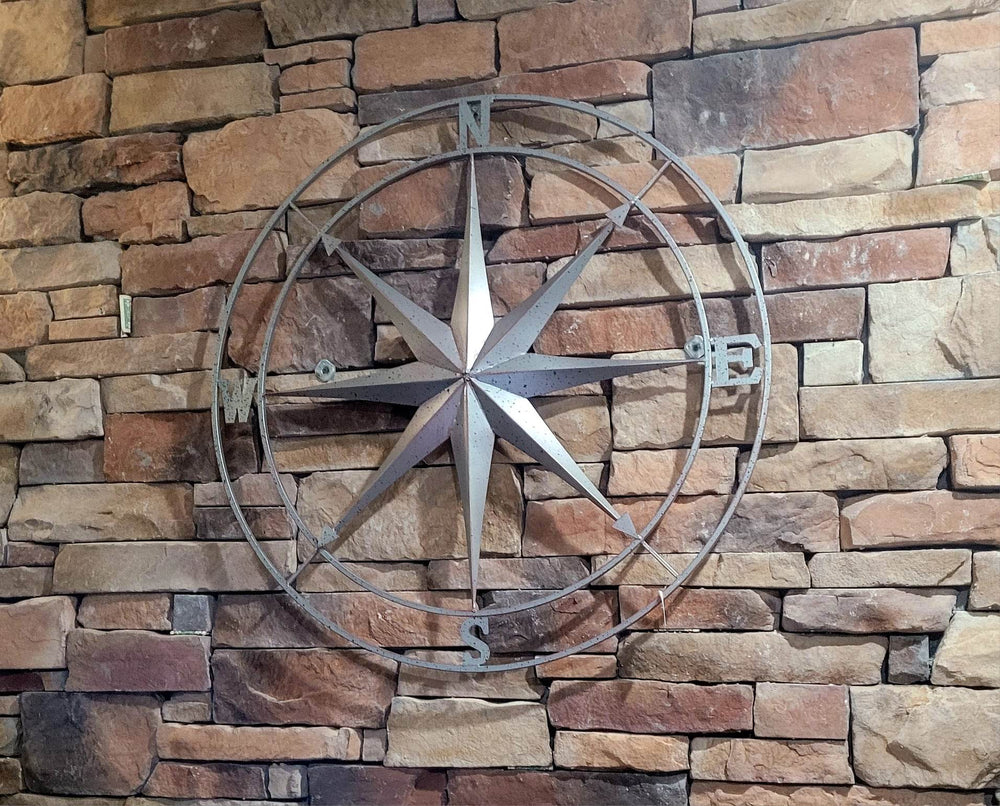 Large Compass Rose Tin Wall Decor