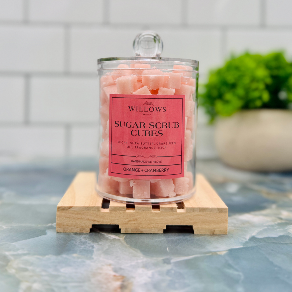 Willows Sugar Scrub Cubes ORANGE + CRANBERRY