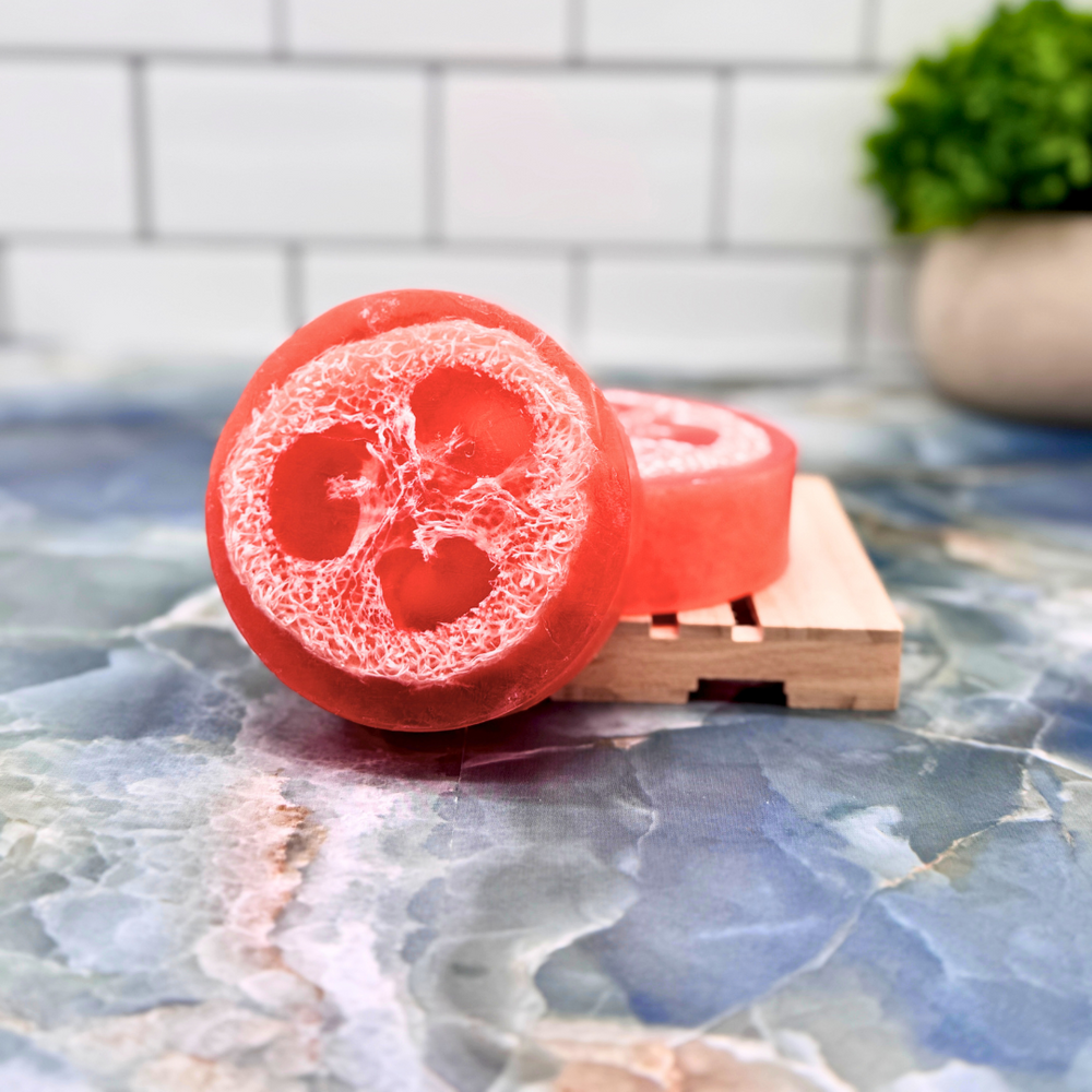 Willows ORANGE CRANBERRY Loofah Soap