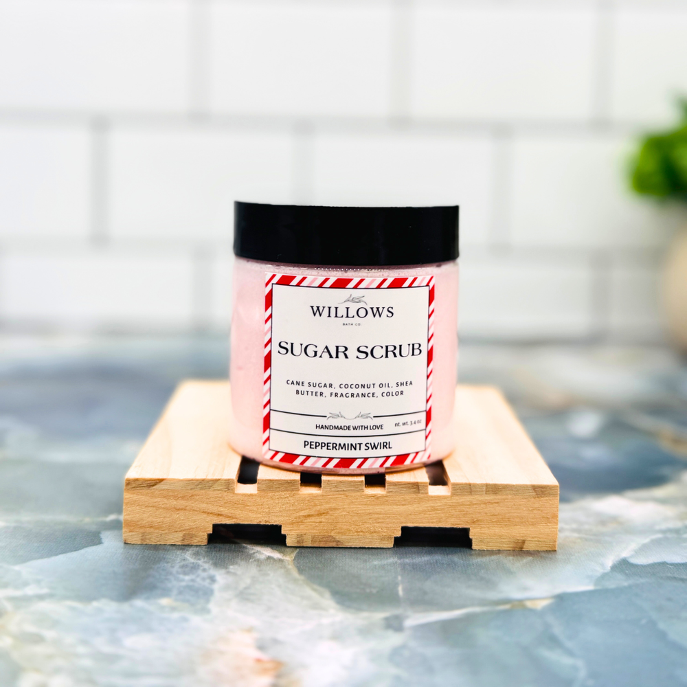 Willows Peppermint Swirl Sugar Scrub 4oz
