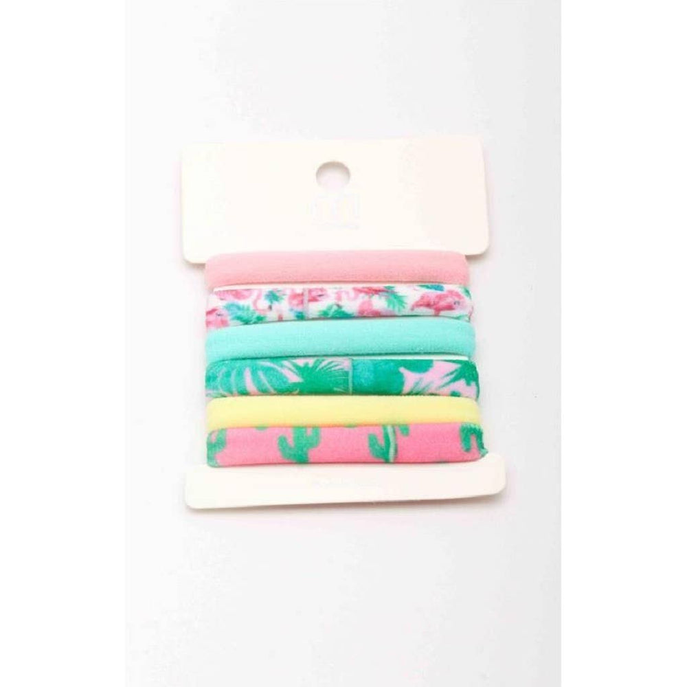 Tropical Print Hair Tie Set