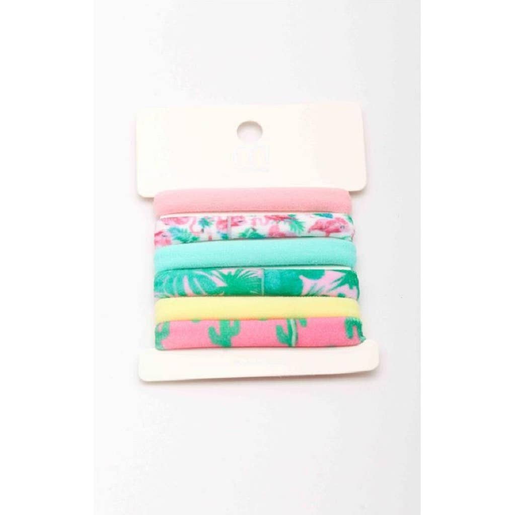 Tropical Print Hair Tie Set