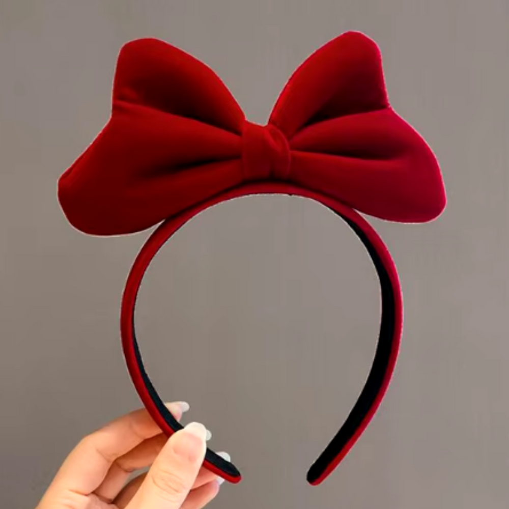 Red Velvet Bow Headband