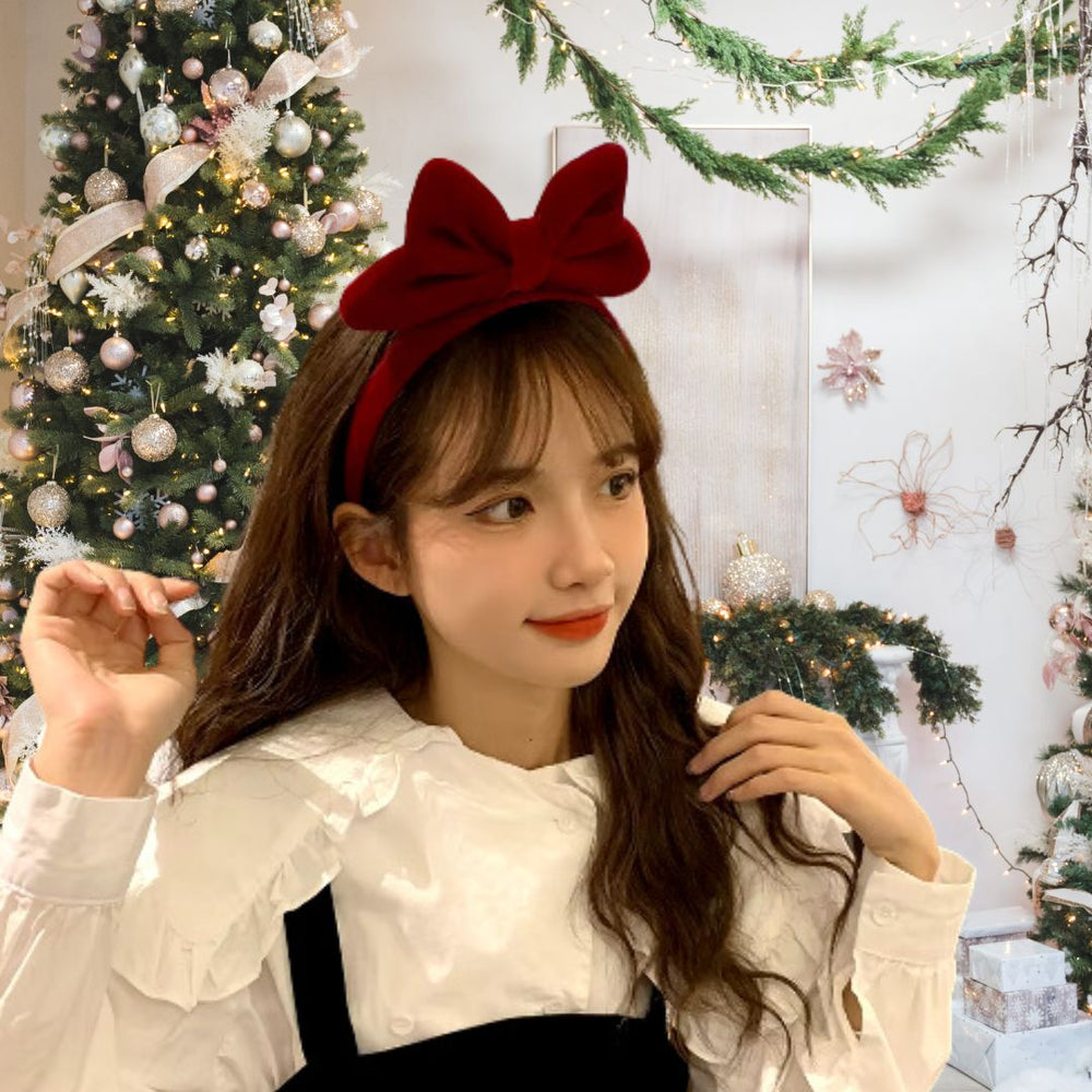 Red Velvet Bow Headband